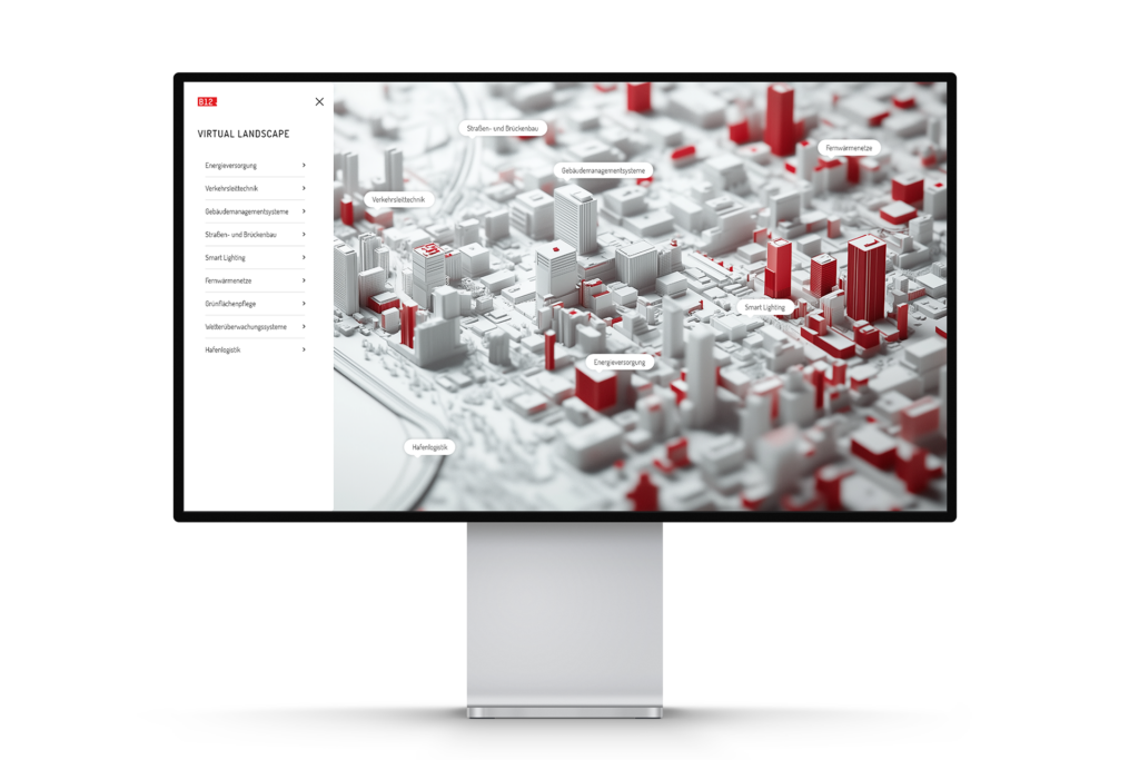 A virtual city on a screen - B12-Touch central data management Distribution