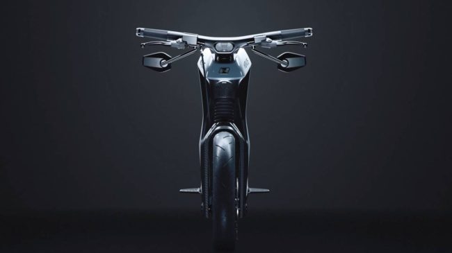 Novus Bike 3D-Visualisierung vom Novus Bike in Schwarz vor schwarzem Hintergrund